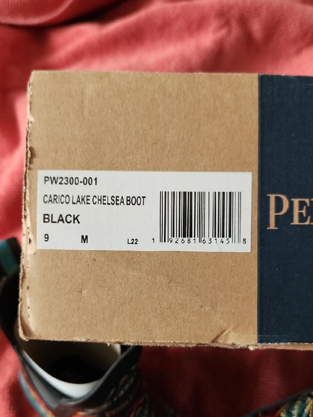 Pendleton Teal, Red and Black Geometric Short Rain Boots - Picture 2 of 3